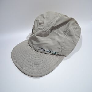 Topo Designs Soft Brim Nylon Camp Hat Light Gray Outdoor Ball Cap Short Brim